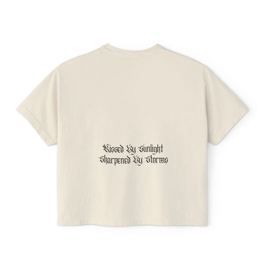 Women's Boxy Cropped Tee - Kissed By Sunlight