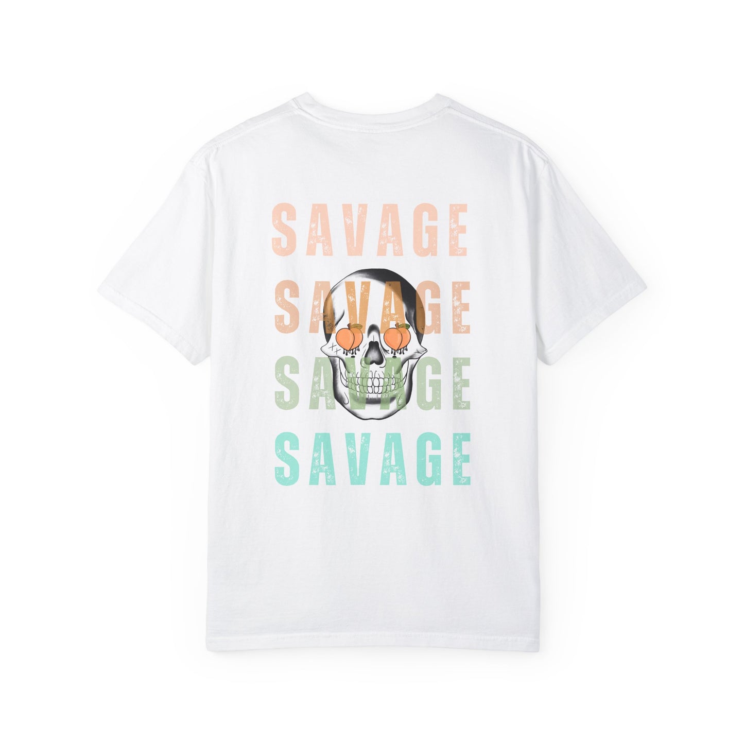 Savage Skull Unisex Heavy Cotton Tee - Edgy Graphic T-Shirt