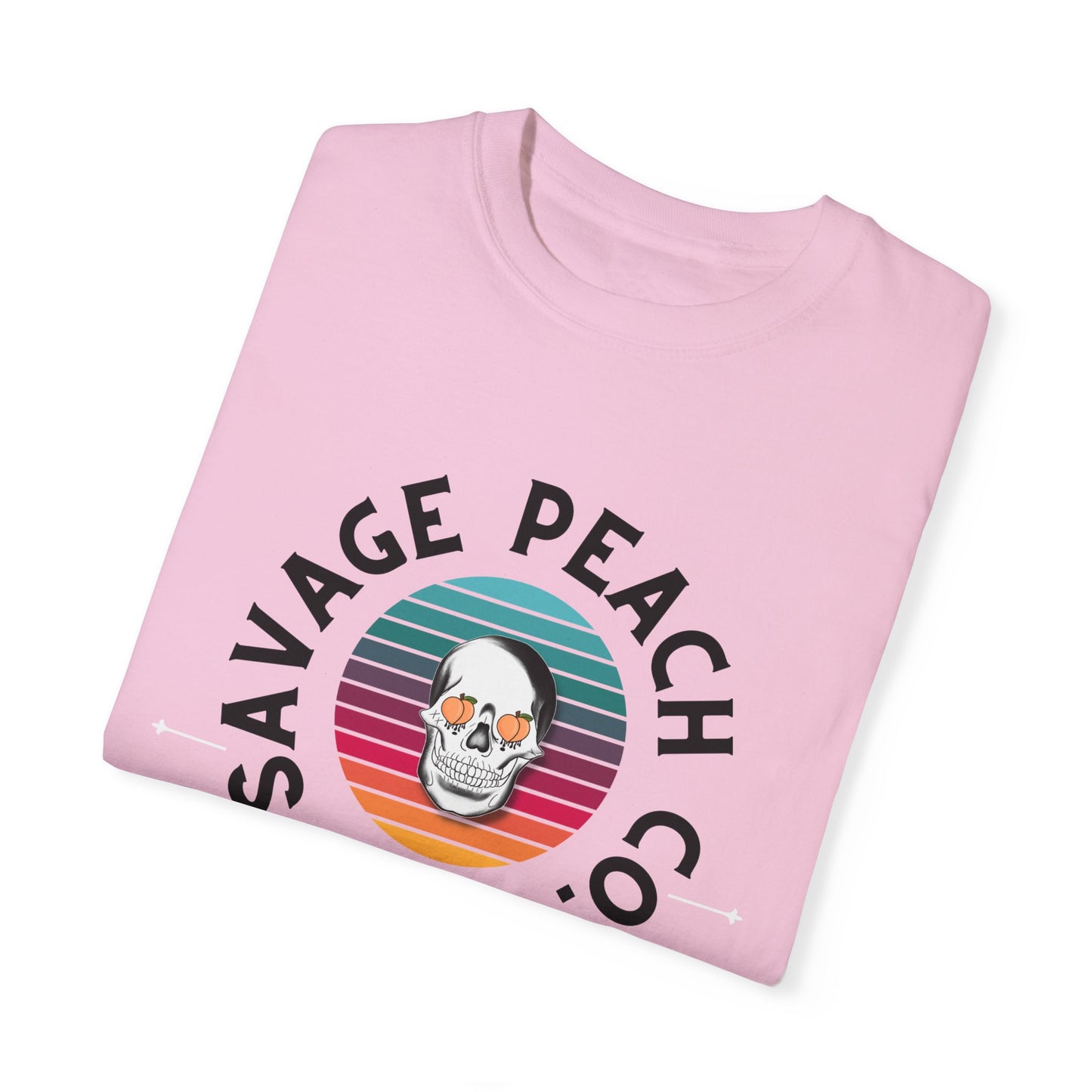 Savage Peach Co. Unisex Heavy Cotton Tee - Vintage Style Graphic T-Shirt