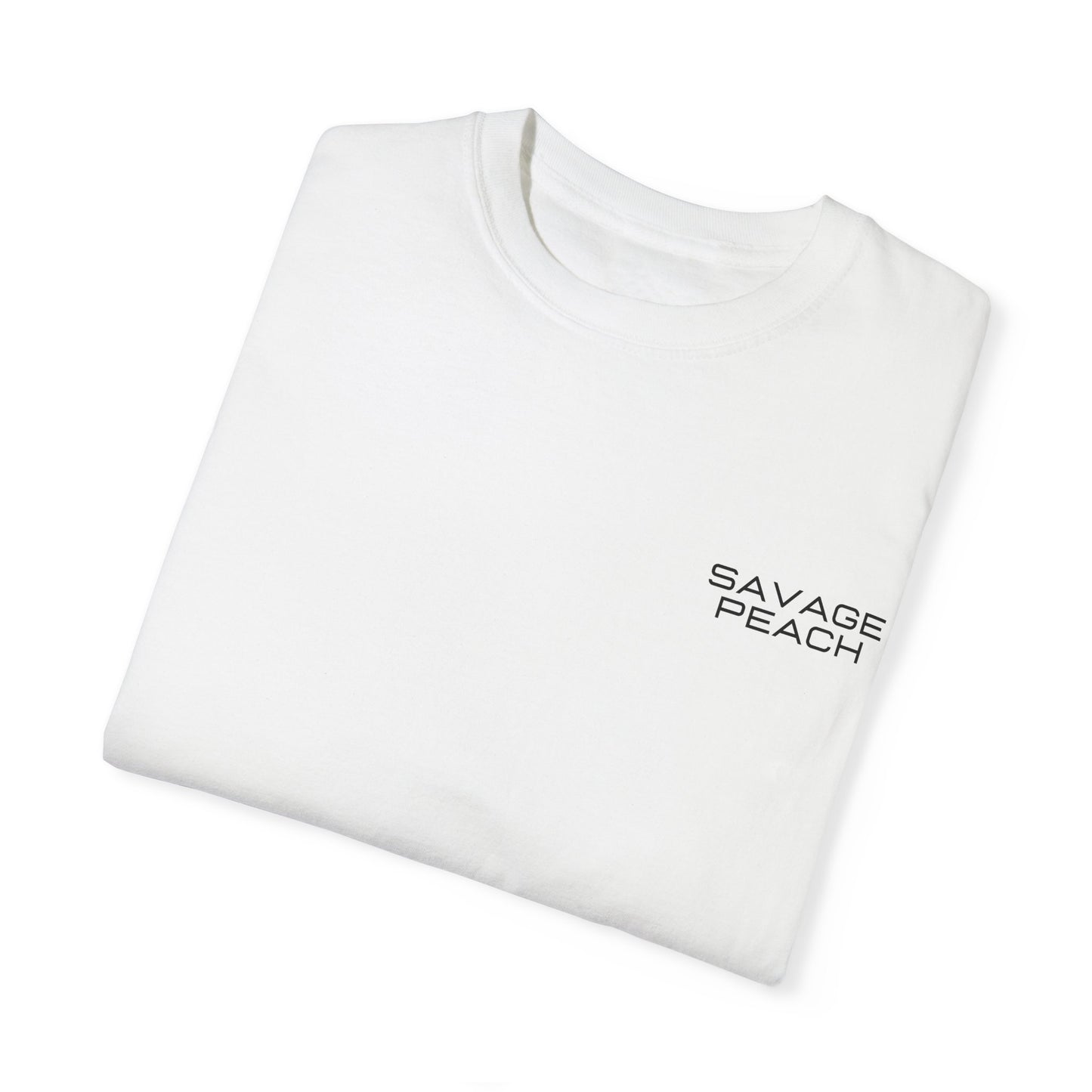 Savage Peach Unisex Heavy Cotton Tee - Fierce & Strong Skull Design