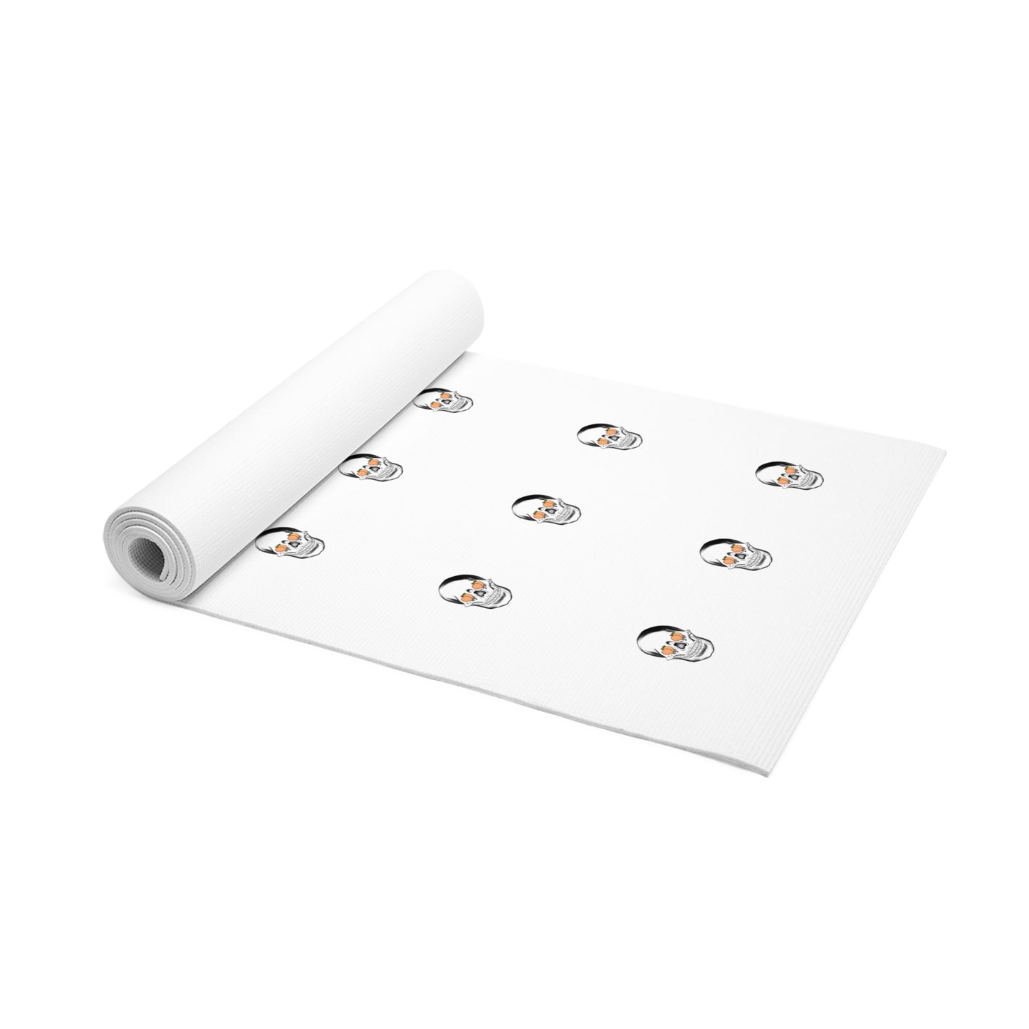 Eco-Friendly Foam Yoga Mat with Motivational Skulls Design