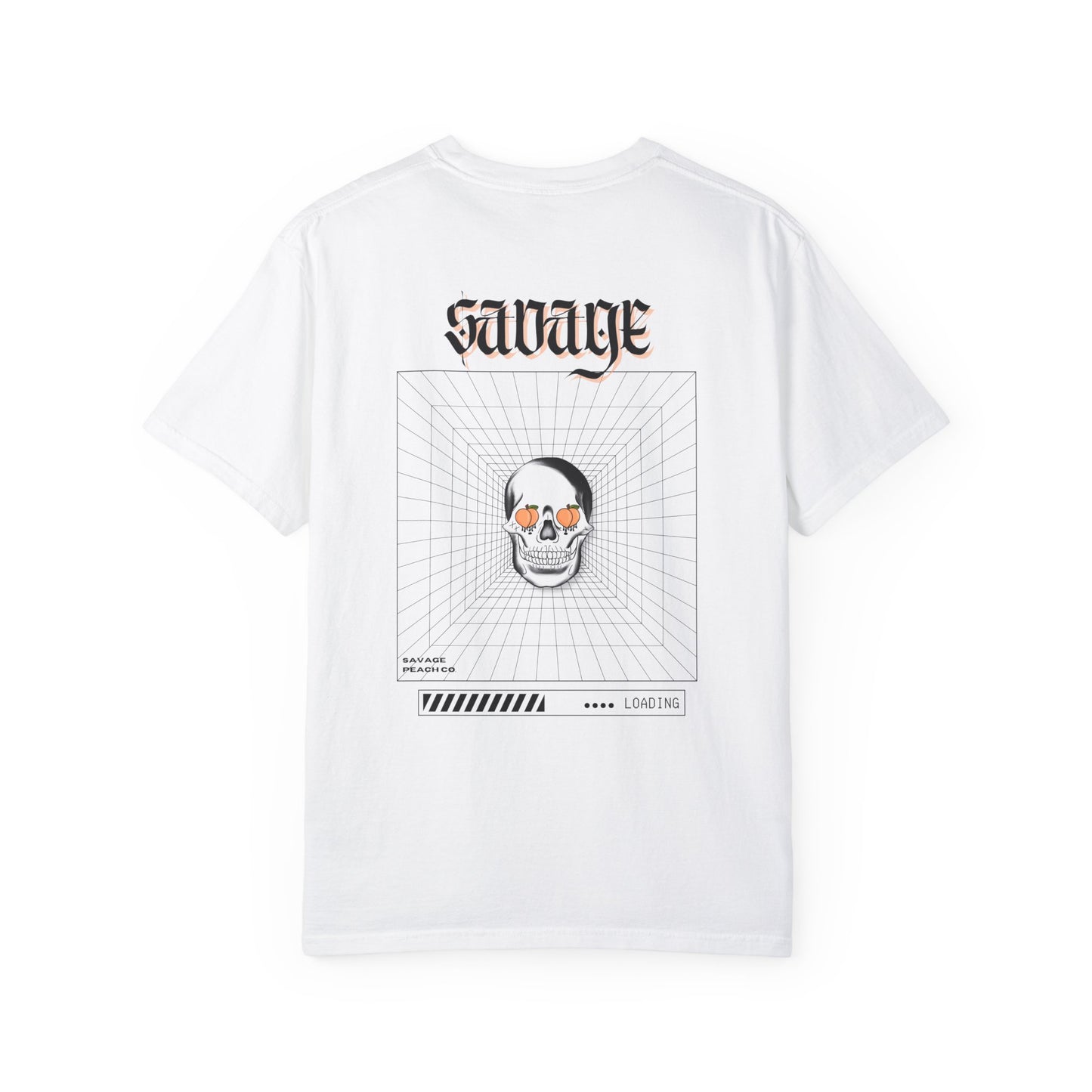 Into the Future Unisex Heavy Cotton Tee - Skull Graphic T-Shirt